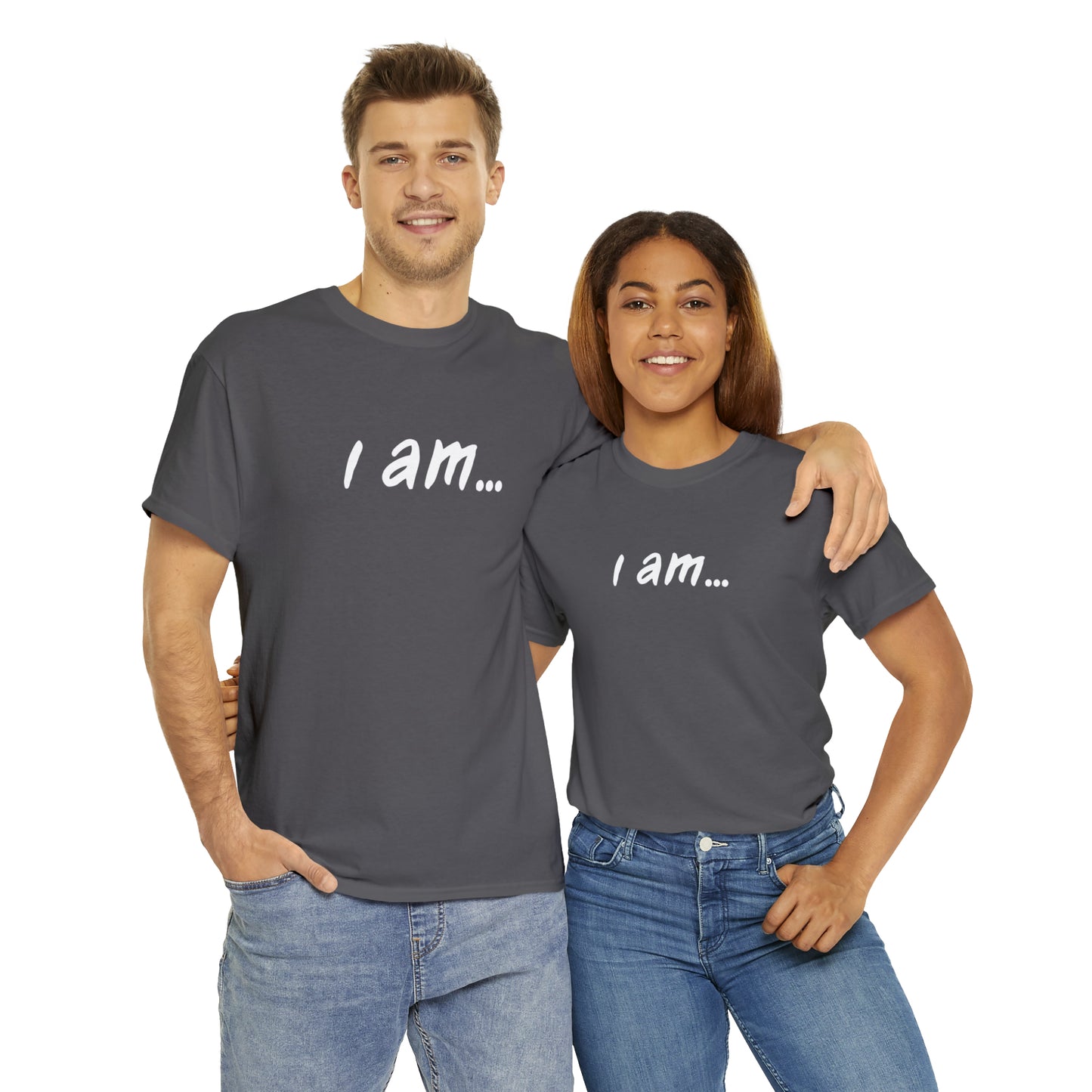 i am...wine people" Unisex Heavy Cotton Tee