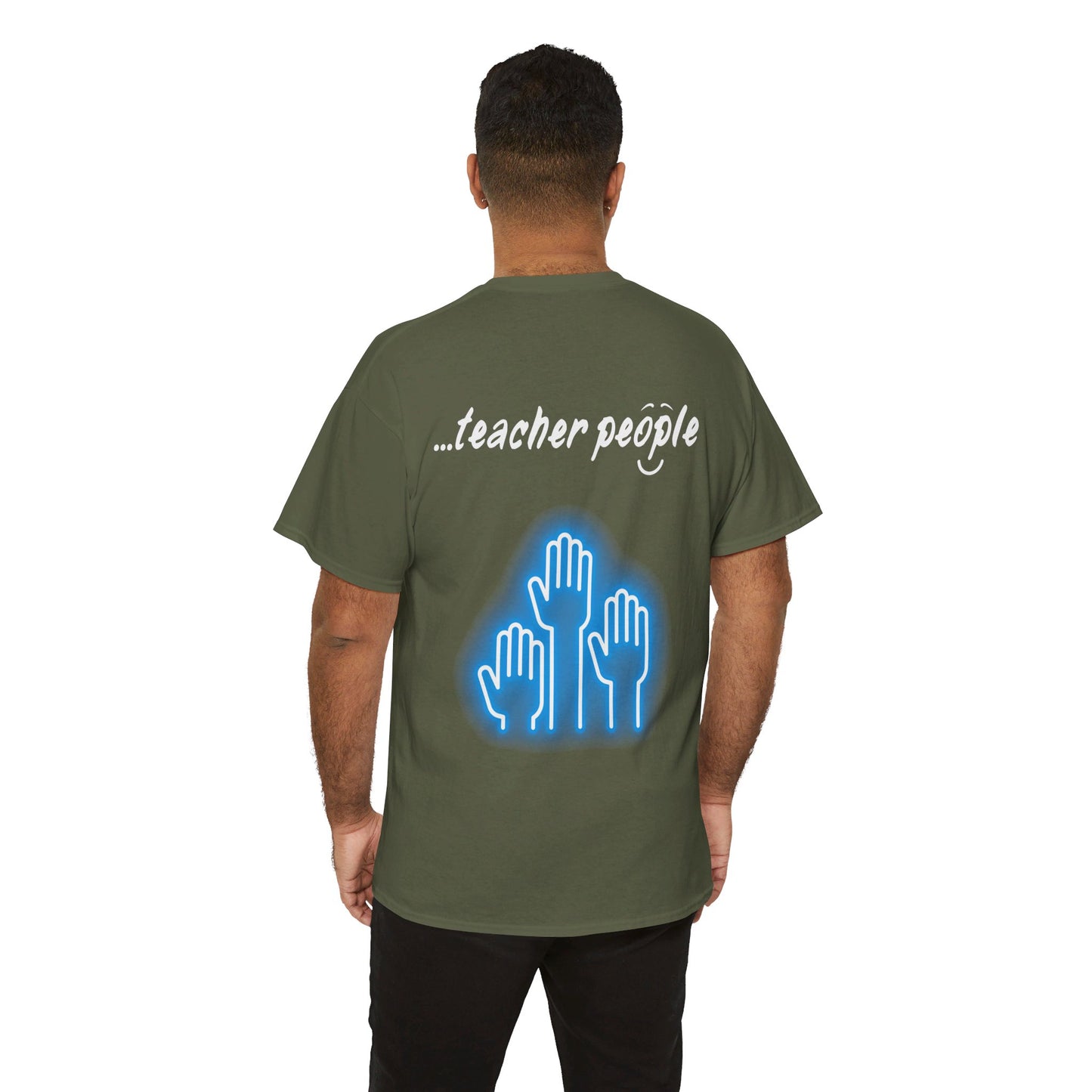 'i am...teacher.people' Unisex Heavy Cotton Tee