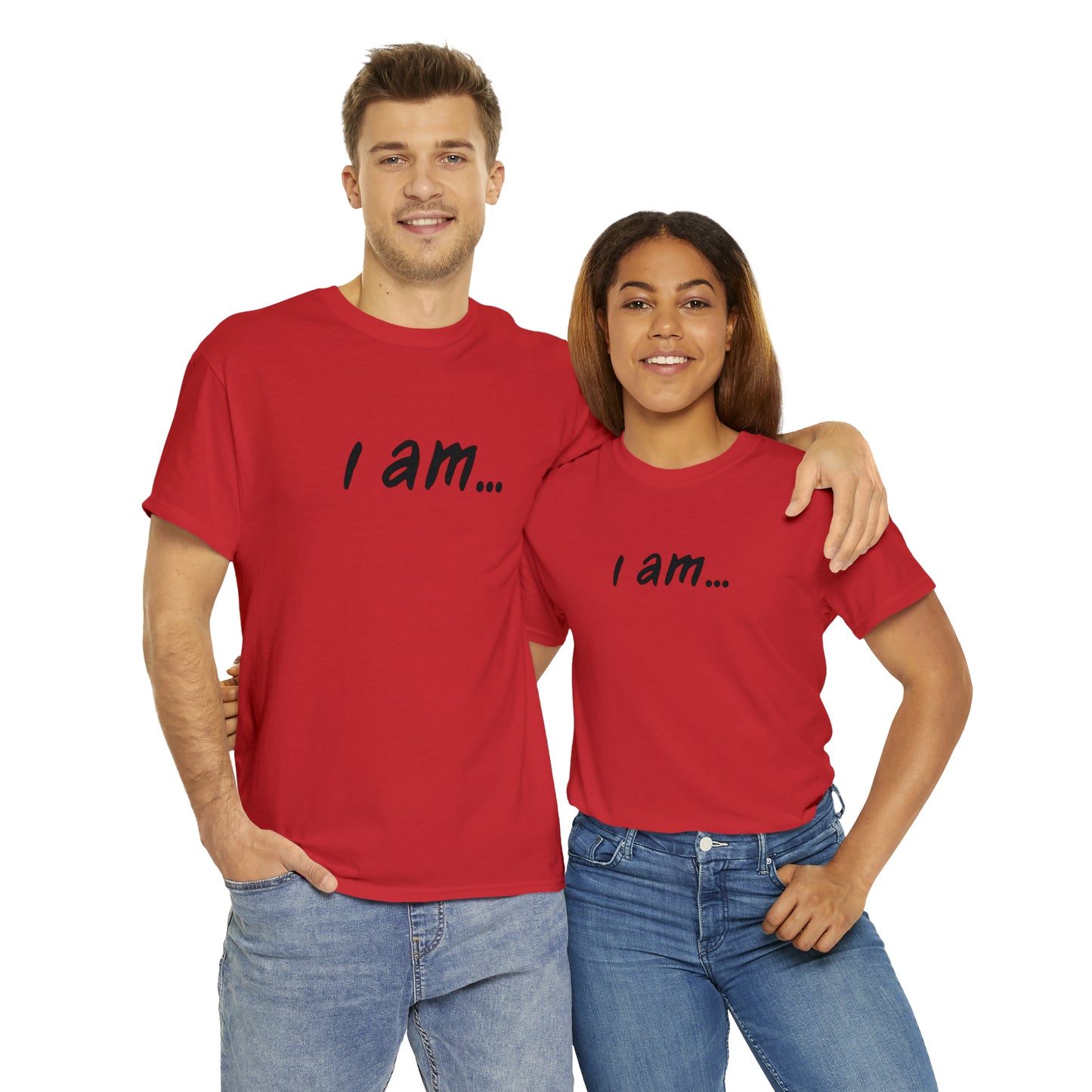 i am...wine people" Unisex Heavy Cotton Tee