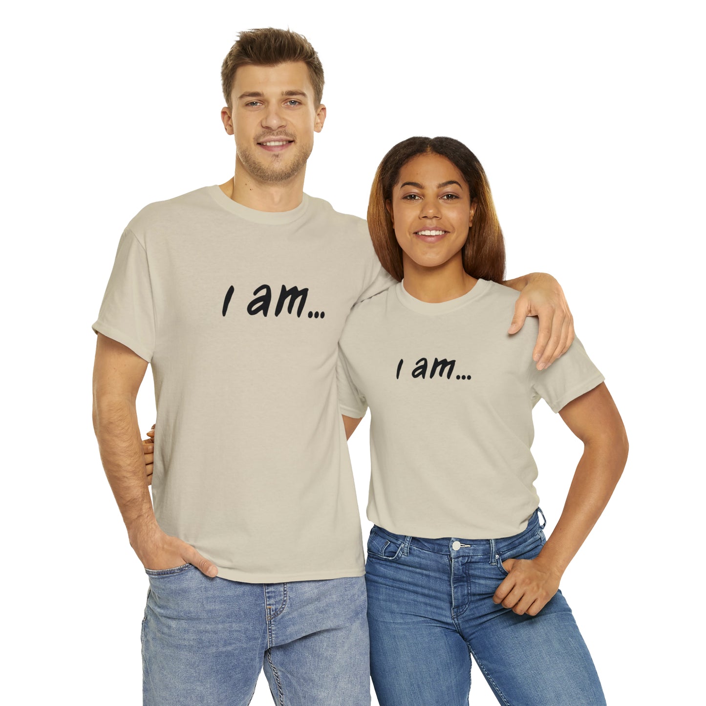 i am...wine people" Unisex Heavy Cotton Tee