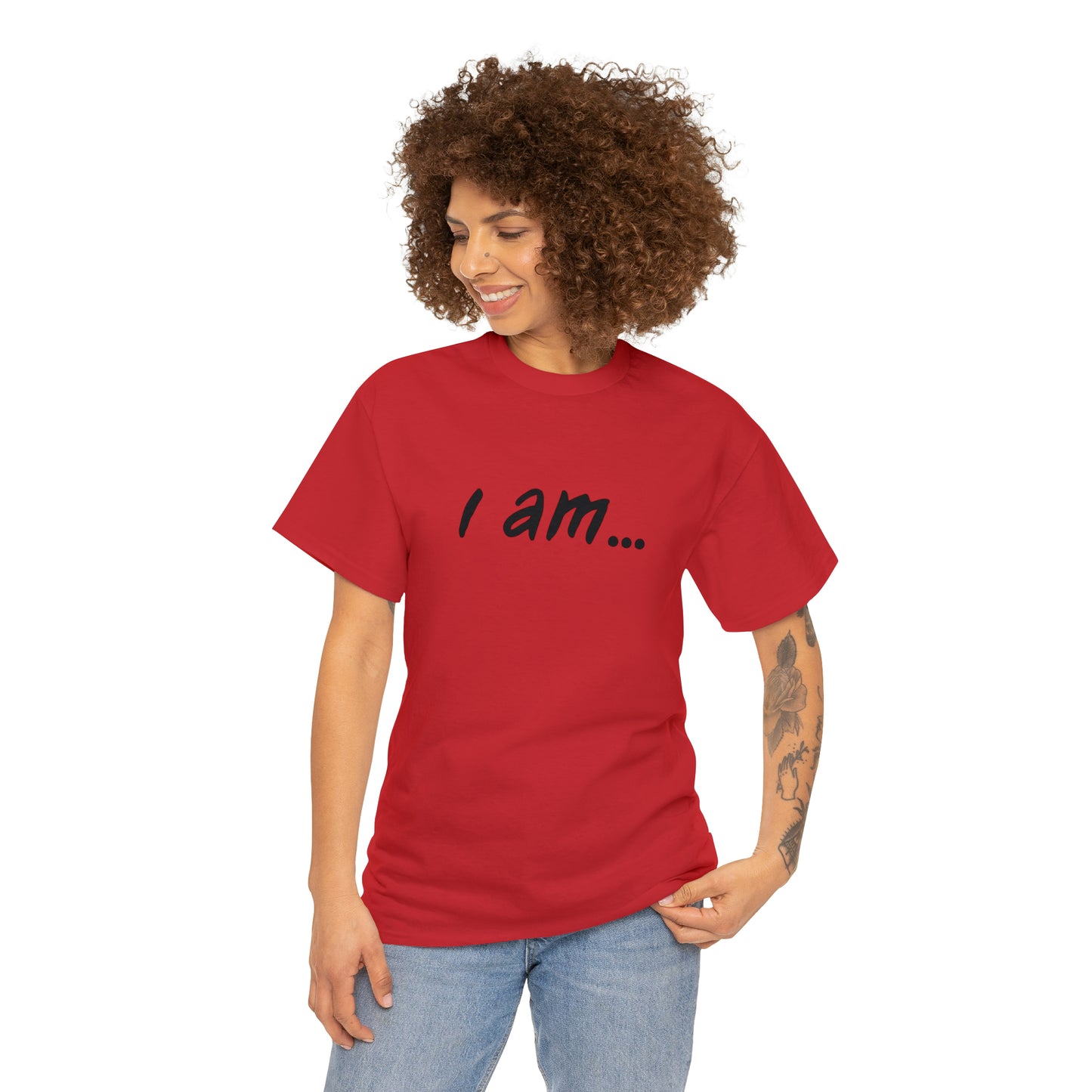 i am...wine people" Unisex Heavy Cotton Tee