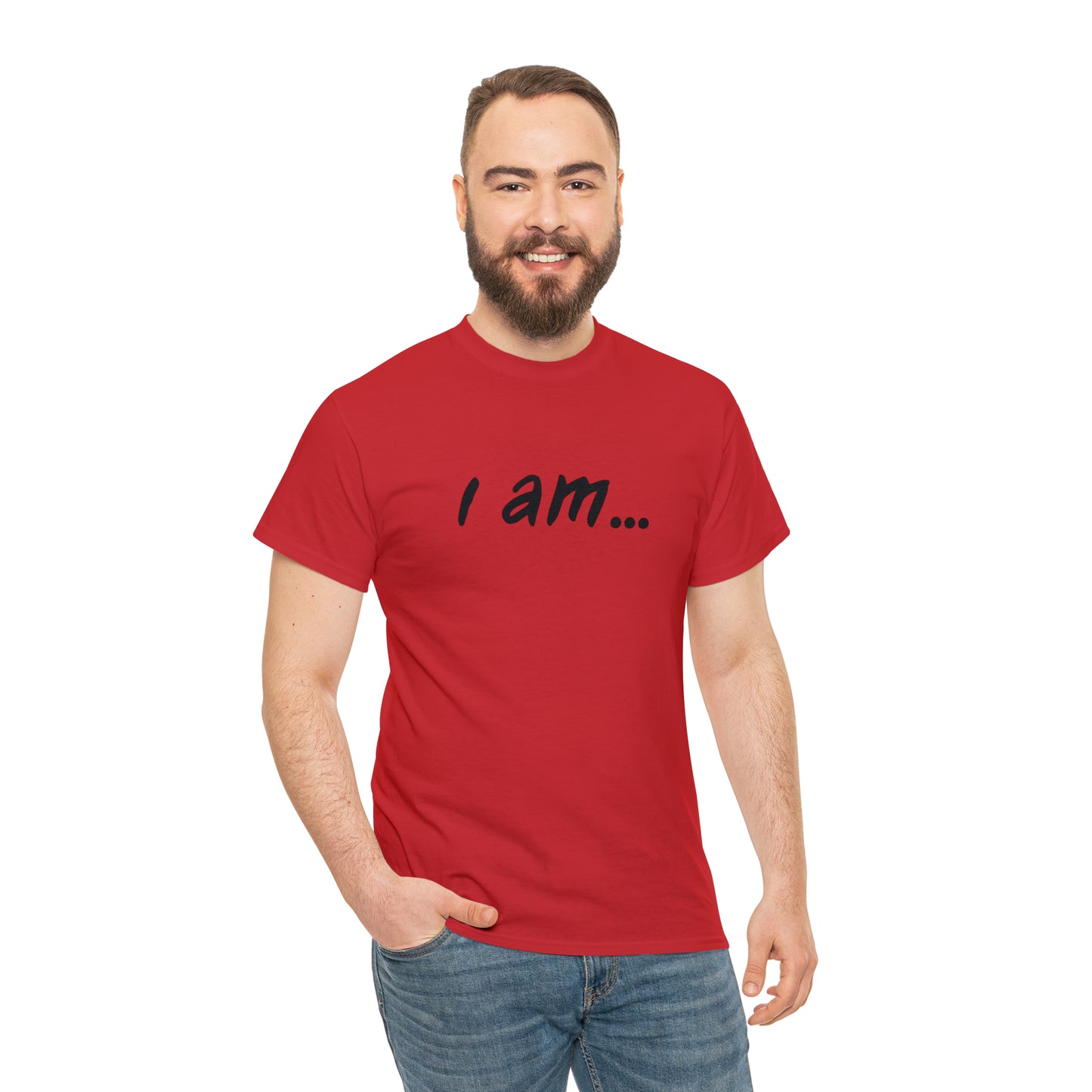 i am...wine people" Unisex Heavy Cotton Tee